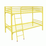 LIT SUPERPOSÉS ALBA MÉTAL 90X200 SOMMIER TREILLIS JAUNE - MANUTAN COLLECTIVITÉS