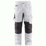 PANTALON DE TRAVAIL PEINTRE STRETCH BLANC/GRIS FONCÉ TAILLE 48C - BLAKLADER