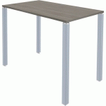 TABLE LOUNGE 4 PIEDS L140 X P80 X H105 CHÊNE GRIS / ALU
