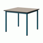 TABLE MALIBU 80X80 T4 4P STRA ANTIB ACACIA/NOIR BLEU 5025