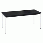TABLE MULTI-USAGE L 180 X P 80 CM ZONZA NOIR PIEDS BLANC