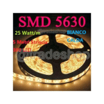 TRADE SHOP TRAESIO - 5 M BANDE 300 LED SMD 5630 BLANC 5 MT HAUTE LUMINOSITÉ ÉTANCHE -BLANC CHAUD- - BLANC CHAUD