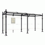 ABRI BUS 5 M PROVINCE 2 BARDAGES LAT. BOULE NOIR 9005 - PROCITY