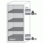 ARMOIRE SÉCURITÉ S-PEGASUS-90 S90.129.060.WDAC GRIS CLAIR - ASECOS