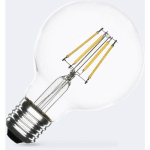 LEDKIA - AMPOULE LED FILAMENT E27 6W 720 LM DIMMABLE G80 BLANC NEUTRE 4000K 360º