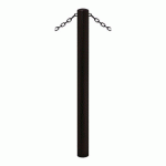 POTELET CARREFOUR Ø76 MM CHAINES 2 ANNEAUX ZINC NOIR 9005 - PROCITY