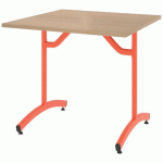 TABLE TIM 80X80 CM T5 - DL - PLAT STRAT ABS - HÊTRE SORANO/ORANGE 2004 - RODET