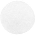 BELIANI - TAPIS ROND BLANC EN POLYESTER ET COTON POUR CHAMBRE OU SALON AU STYLE MODERNE 140 CM BLANC