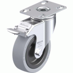 BLICKLE - ROULETTE PIVOTANTE À FREIN Ø 100MM BANDAGE CAOUTCHOUC SBR 110KG - LKPA-VPA 101G-FI