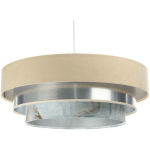 BPS KONCEPT - SUSPENSION TRINITI - BEIGE INTÉRIEUR ARGENTÉ ET DÉCORATION - BEIGE INTÉRIEUR ARGENTÉ ET DÉCORATION