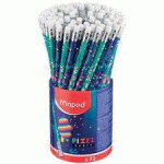 CRAYON DE PAPIER PIXEL PARTY, AVEC GOMME, POT DE 72