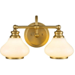 LAMPE DE SALLE DE BAIN AINSLEY G9 LED 3.5 W IP44 STEEL, VERRE BRACKAGE EN LAITON L: 20,6 CM B: 40,6 CM Ø40,6 CM