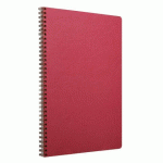 LOT DE 5 - CAHIER RELIURE INTÉGRALE AGE BAG A4 100 PAGES LIGNÉ + MARGE - ROUGE