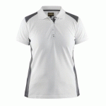 POLO FEMME BLANC/GRIS TAILLE XL - BLAKLADER