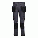 PORTWEST CD845 PANTALON STRETCH WX2 HOLSTER GRIS MÉTAL SHORT - TAILLE 36 - COURT