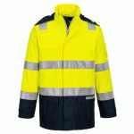 PORTWEST FR605 VESTE DE PLUIE BIZFLAME HV JAUNE/MARINE - TAILLE M