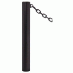 POTELET PROVINCE Ø114 MM CHAINES 1 ANNEAU INOX NOIR 9005 - PROCITY