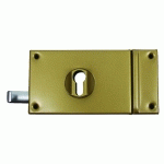 SERRURE PROFIL EUROPÉEN HORIZONTALE TIRANT COFFRE SEUL 140X88MM OR DROITE - HERACLES - 86910
