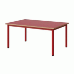 TABLE MALIBU 120X80 T2 4P STRA ALAISÉ ROUGE U321/ROUGE 3020