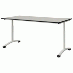 TABLE MALIBU 160X80 T3/T6 DL ST BLC SEL W911/NOIR BLC 9016