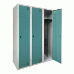 ARMOIRE SÉCHANTE IS 3 COLONNES À MORAILLON TURQUOISE - MANUTAN COLLECTIVITÉS