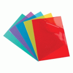 CHEMISES COIN PLASTIQUE OXFORD A4 PVC 15/100E COULEURS ASSORTIES - PAQUET DE 100