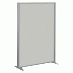 CLOISON B-ZEN BOIS CADRE GRIS ARGENT L 122 X H 160 CM SANS PIÈTEMENT GRIS