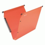 LOT DE 10 - DOSSIER SUSPENDU POUR ARMOIRES POLYPROPYLÈNE OPAQUE LMG ESSELTE FOND 30 MM ROUGE ORANGÉ