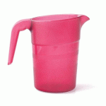 LOT DE 6 - PICHET EMPILABLE 1 LITRE GRENADINE AVEC COUVERCLE