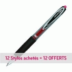 PACK 12 + 12 STYLOS SIGNO RT 207 UNI-BALL ROUGE