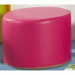 POUF CYLINDRIQUE POUSSIN, ROUGE - MANUTAN COLLECTIVITÉS