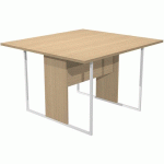 TABLE DE RÉUNION RAZOR 120 CM - CHÊNE - PIEDS BLANC - ARTARREDI