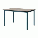 TABLE MALIBU 120X80 T5 4P STRA ANTIB ACACIA/NOIR BLEU 5025