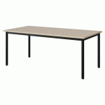 TABLE MALIBU 160X80 T4 4P ST ISOS BEIGE 1460/BEIGE NOIR 9005