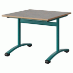 TABLE MALIBU 80X80 T4 DL STRA ALAISÉ BÉTON F186/BLEU 5018