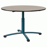 TABLE MALIBU Ø 120 T3/T6 PC ST SUR ACACIA-NOIR BLEU 5025 - MANUTAN EXPERT