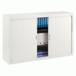 ARMOIRE À RIDEAUX DÉMONTABLE LARGEURS SPÉCIFIQUES L 160 X P 45 X H 100 CORPS BLANC / RIDEAUX BLANC