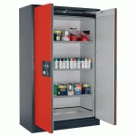 ARMOIRE SÉCURITÉ Q-PEGASUS-90 Q90.195.120.WDAC GRIS/ROUGE - ASECOS