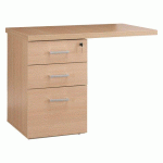CAISSON HAUTEUR BUREAU AVEC EXTENSION SHINY CHÊNE CLAIR