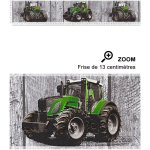 BRICOFLOR - FRISE PAPIER PEINT TRACTEUR VERT FRISE TAPISSERIE IMITATION BOIS GRIS MOTIF TRACTEUR FRISE MURALE IDÉALE CHAMBRE GARÇON - VERT, GRIS