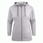 JAMES HARVEST DUKE SWEATSHIRT FULLZIP FEMMES GRIS MÉLANGE - TAILLE M
