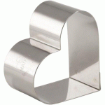 LOT DE 4 NONNETTES INOX COEUR 8X7X4.5 CM