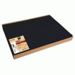 LOT DE 5 - BARQUETTE DE 100 SETS DE TABLE SPUNDBOND, UNIS - FORMAT 30X40CM - NOIR
