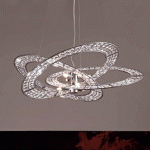 MARCHETTI BELLE SUSPENSION CRISTAL TRILOGY À 9 LAMPES CLAIR