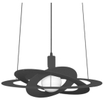 ORBITAL SUSPENSION, 1X E27, MAX 42W, MÉTAL, NOIR MAT, D.40CM 40 NOIR - RAL 9005 - NOIR - RAL 9005 - LUMICOM