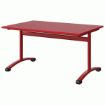 TABLE MALIBU 120X80 T4 DL STRA ABS ROUGE U321/ROUGE 3020