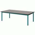 TABLE MALIBU 160X80 T1 4P STRA BÉTON F186/NOIR BLEU 5018
