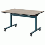 TABLE MALIBU RAB. 120X80 T4 DL ST ACACIA/NOIR BLEU 5025