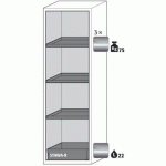 ARMOIRE SÉCURITÉ S-CLASSIC-90 S90.196.060 GRIS CLAIR