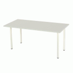 BUREAU STANDARD 180 X 80 X 75 CM DESIGN DROIT GRIS CLAIR